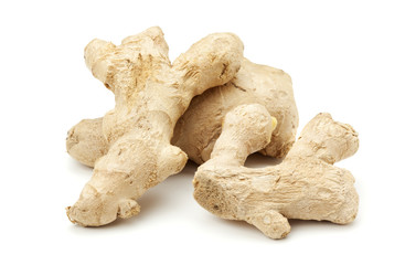 Ingwer Wurzeln isoliert