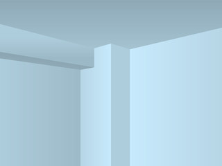 Perspective light room, corner detail - illustration