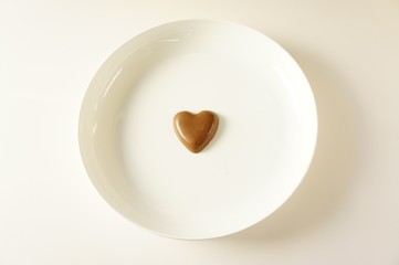 ハート　チョコレート　皿