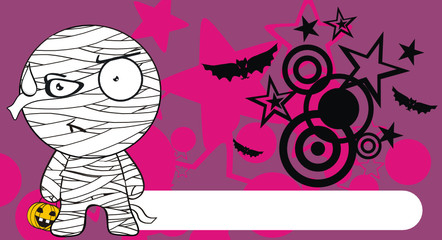 mummy hallooween cartoon background8