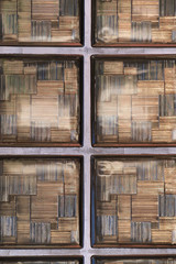 Wand mit Glasbausteinen