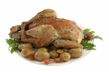 Poulet fermier aux pommes de terre 