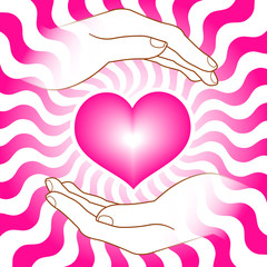 heart with hands