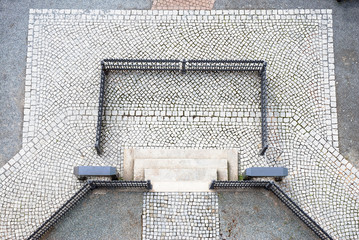 Abstraktes Muster mit Steinen