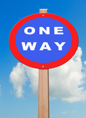 One way.