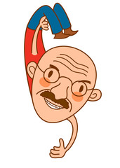 Close-up of man jumping