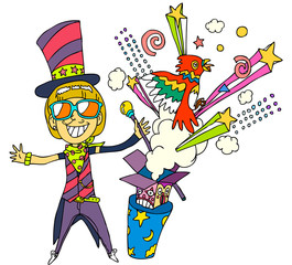 Close-up of magician smiling