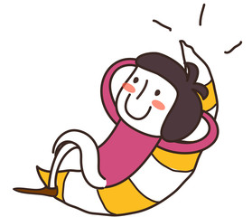 Side view of boy sitting