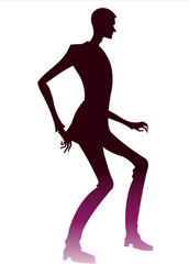 Side view of man standing