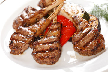 Grilled meat ribs