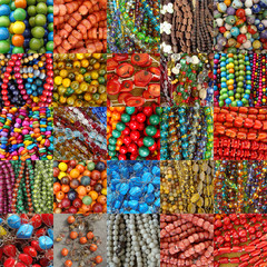 collage with beads collections