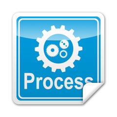 Pegatina cuadrada Process con reborde