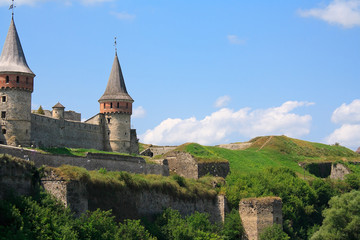 The medieval fortress in Kamenets Podolskiy, Carpathians