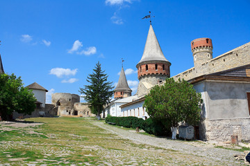 The medieval fortress in Kamenets Podolskiy, Carpathians