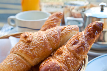 Breakfast with coffee