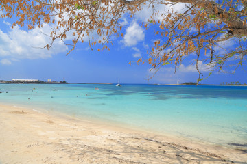 Fototapeta na wymiar Jetski on Paradise Island beach