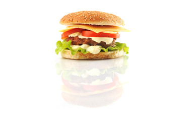 hamburger with cutlet