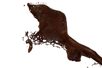 fast splashing chocolate