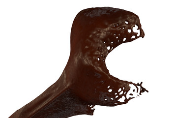 fast splashing chocolate