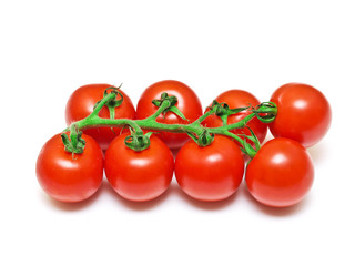 Cherry tomato isolated on white background.