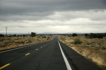 Straight american roads