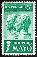 Postage stamp USA 1964 William and Charles Mayo