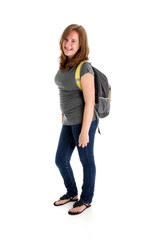 Girl On White Background