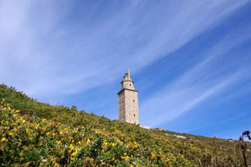 Fototapeta na wymiar Lighthouse in Hercules Tower