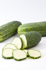 Pepino cortado en rodajas