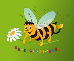 Gute Besserung wünscht die Biene