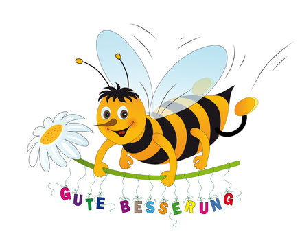 Biene wünscht "Gute Besserung"