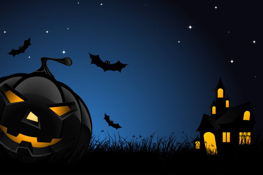 Halloween night background