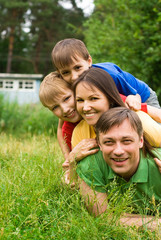 Fototapeta premium family at nature