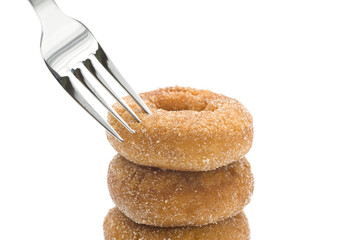 ドーナツに刺したフォーク