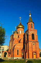 Obraz premium The church against the blue sky