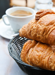 Breakfast with coffee