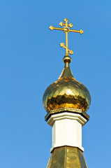 The church against the blue sky