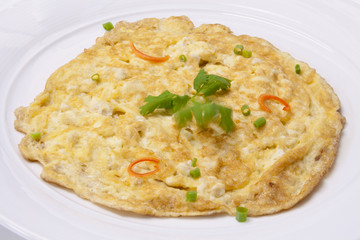 Yellow omelet chicken