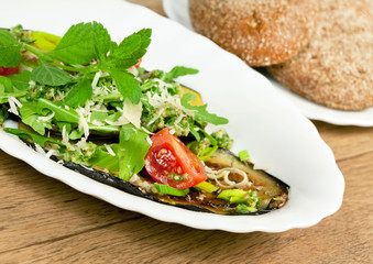 Baked aubergines, italian cuisine