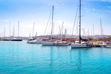 Fototapeta premium Marina port in Palma de Mallorca at Balearic Islands