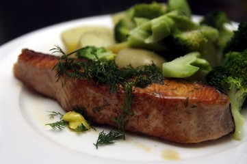 Grilled Salmon Steak