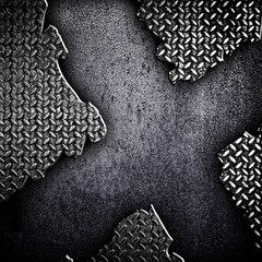 cracked metal plate