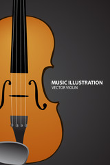 Vector illustration of violin