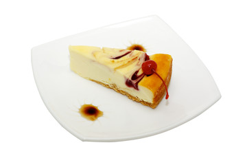 Gourmet slice of cheesecake