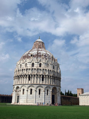 Fototapeta na wymiar Pisa - Baptistry of St. John in the Piazza dei Miracoli