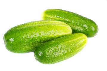 Cucumber isolated on white background.