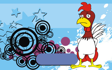 chicken boxing cartoon background4