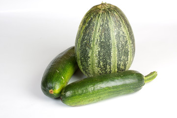 Zucchini isolated on white background