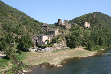 village de brousse le chateau, tarn, aveyron, france