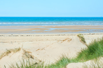 Fototapeta na wymiar Sand beach of Formby near Liverpool, the North West Coast of Eng